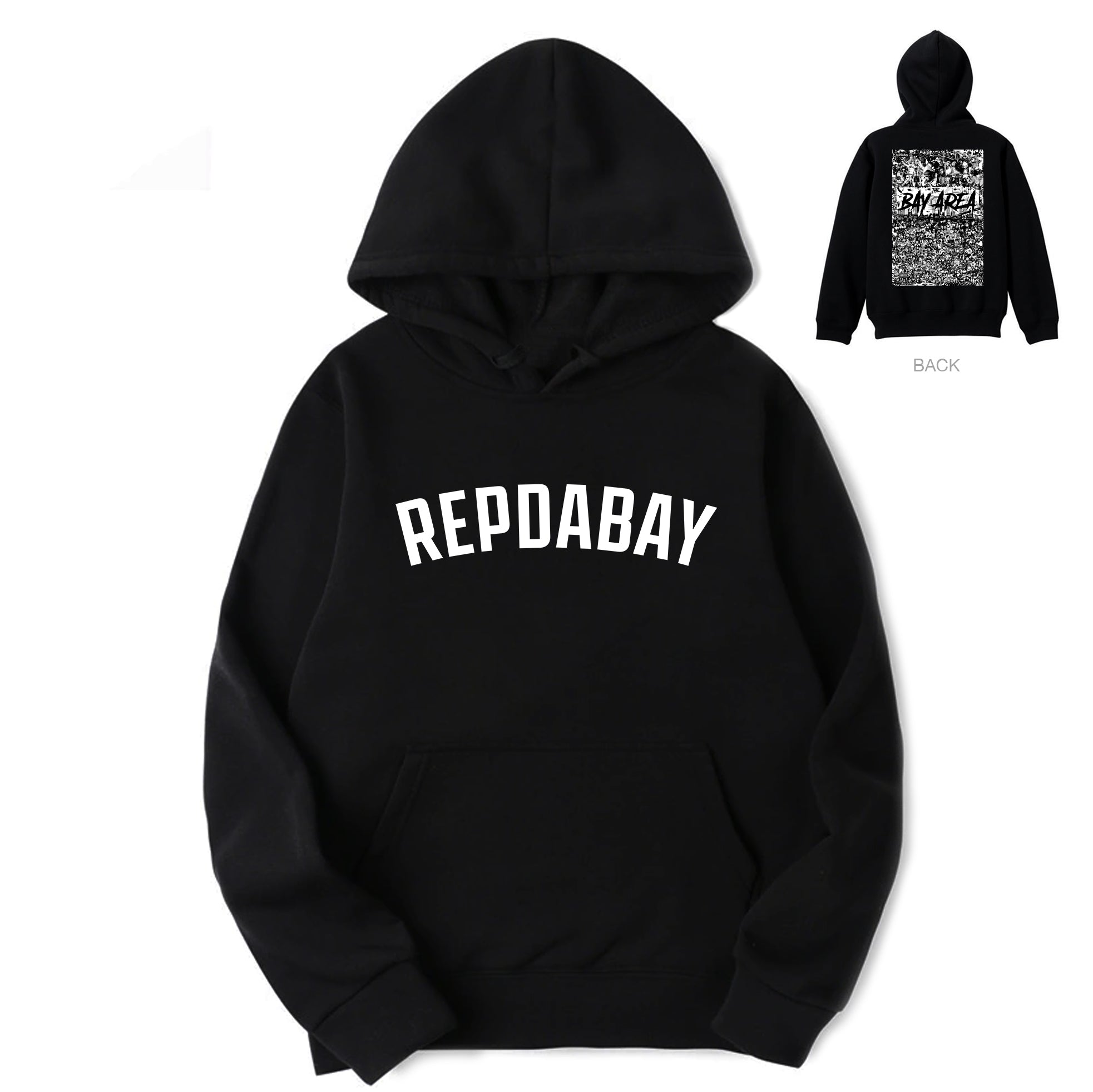 REPDABAY logo - The Bay Area 2025 - Black (Hoody)
