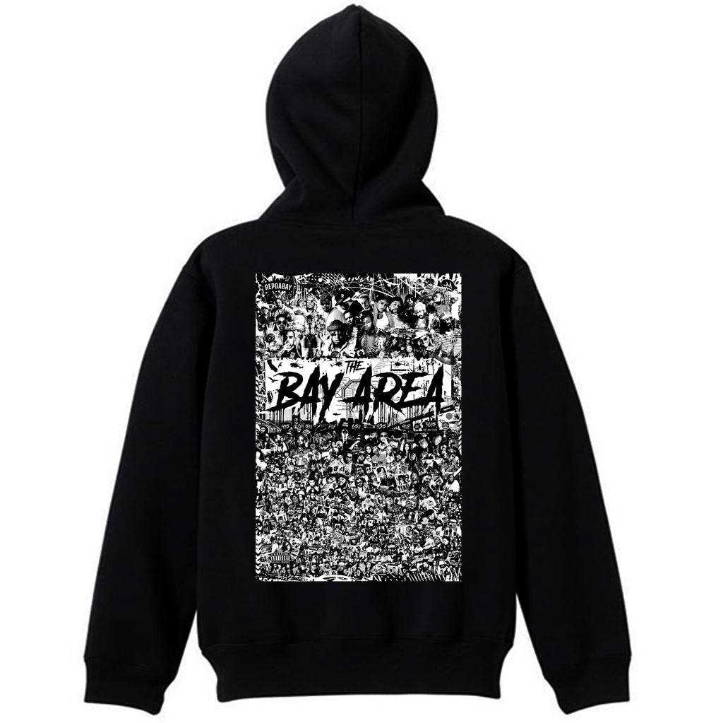 REPDABAY pocket logo - The Bay Area 2025 - Black (Hoody)