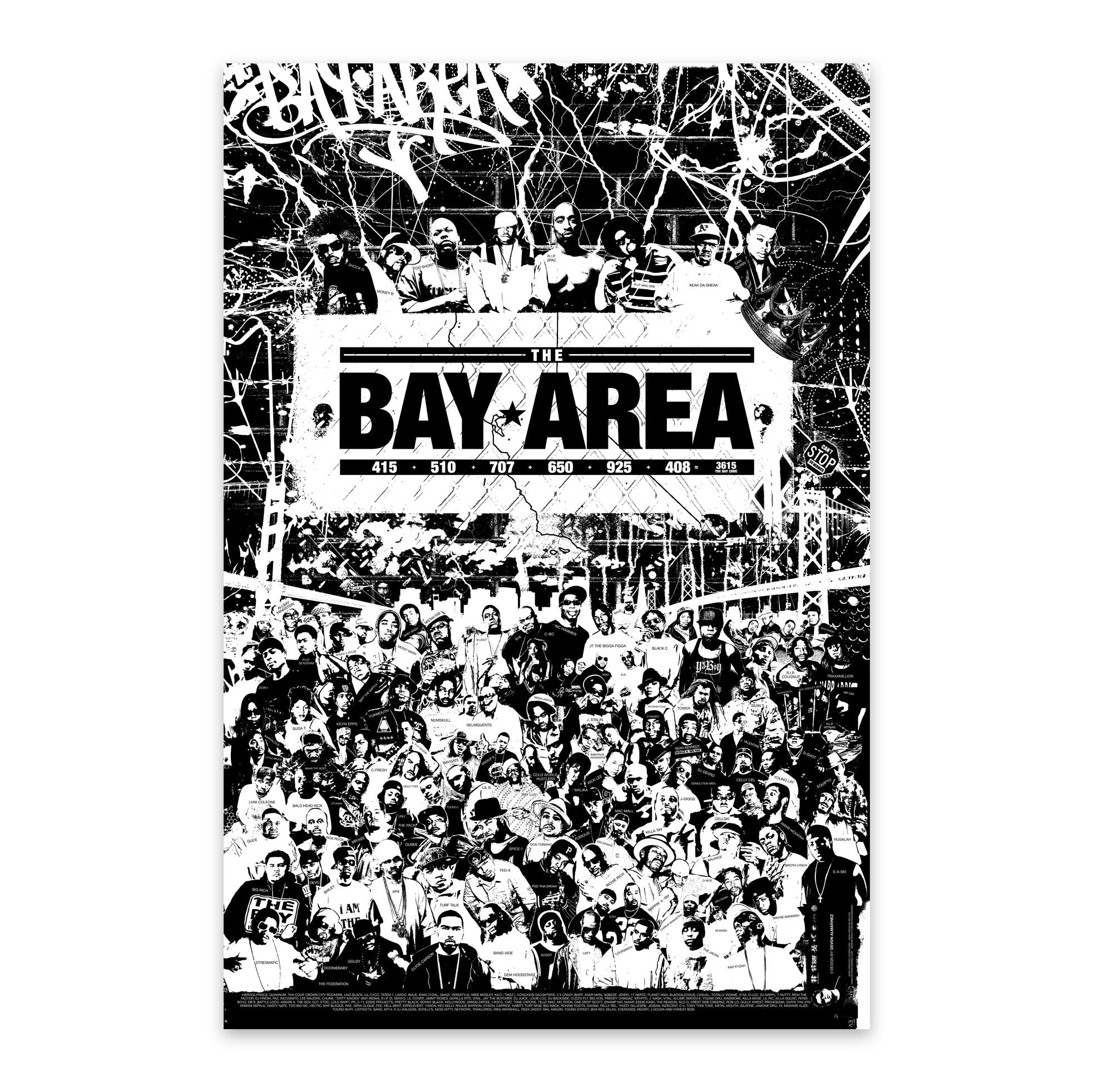 Classic BAY AREA History Poster 2008